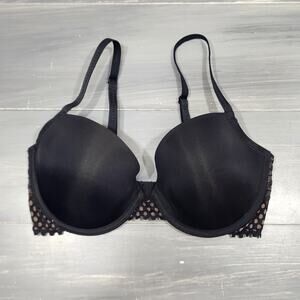 B.Tempt'd Underwire Bra Tied In Dots T-Shirt Bra‎ 953228 Black 32D